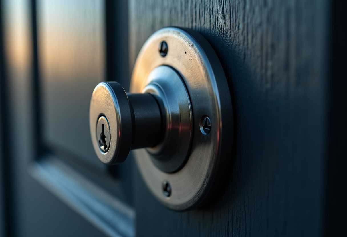 High-security steel deadbolt close-up — Northmead